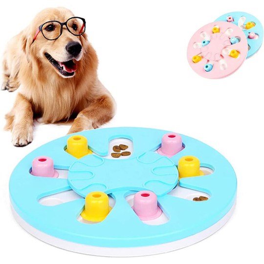 Dog Puzzle Slow Feeder Dog Toy, Puppy Treat Dispenser Feeder Toy, Interactive Dog Puzzle Feeder Dog Training Improve iq Puzzle Dog Bowl
