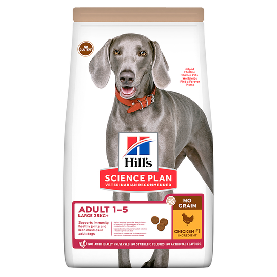 Hill's Science Plan Adult 1-5 No Grain Large with Chicken - Economy Pack: 2 x 14kg