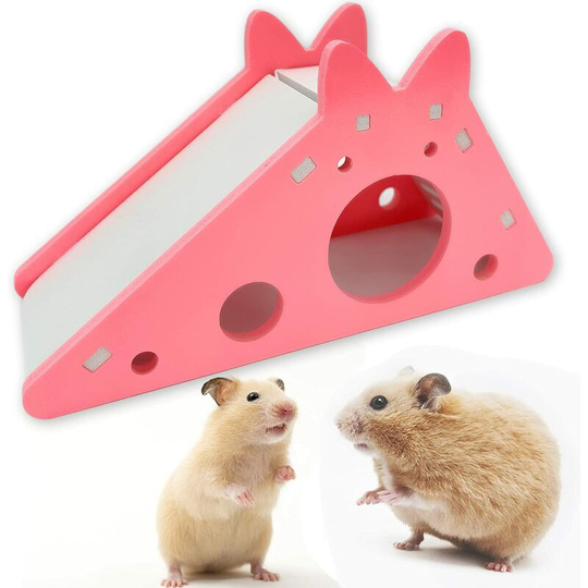 Soekavia - Hamster House with Stair and Slides, Ecoco.ukiendly Odorless Hamster Hideout Exercise Playing Toy with Ladder Slide for Small Animals