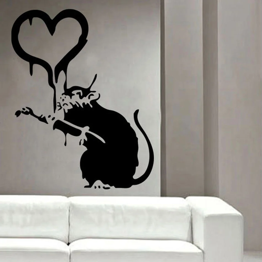 Banksy Rat Graffiti Decal Vinyl Wall Sticker