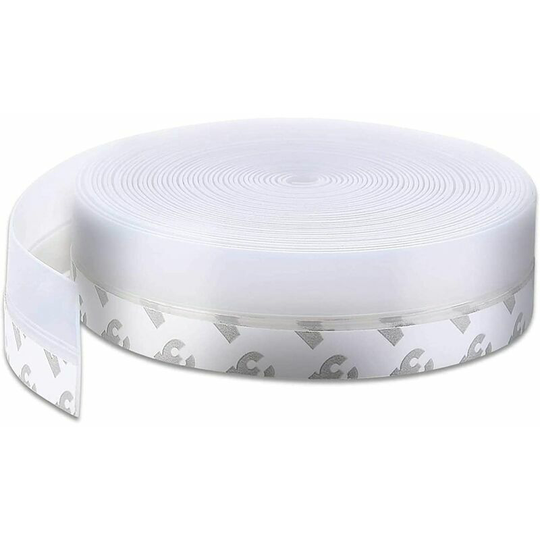5M x 25MM Transparent Adhesive Door Bottom Sealing Strip Soft Silicone Adhesive Waterproof Noise Insulation for Door Window Anti Mouse Ant Cockroach