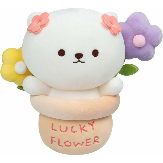 Plush Toy, 9 Inch Flower Pot Husky Plush Throw Stuffed Pillow Doll, Adorable Soft Stuffed Plant