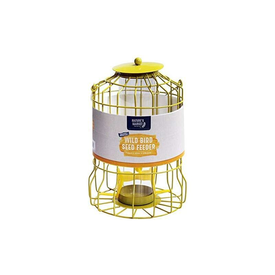 Yellow squirrel guard Seed Feeder