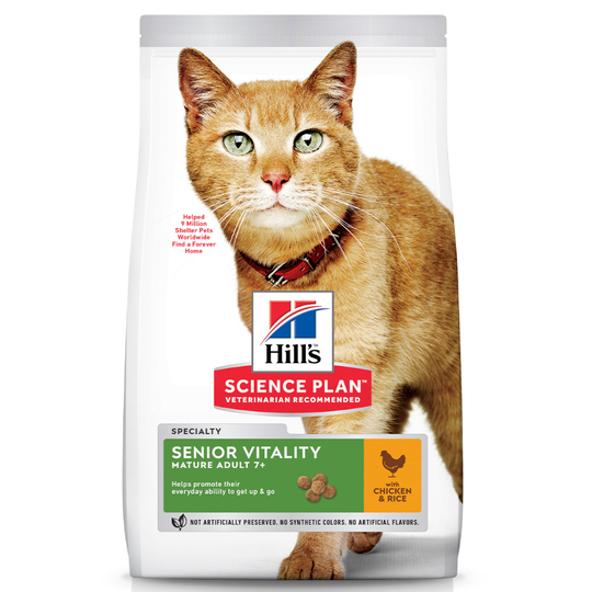 Hill's Science Plan Mature Adult Senior Vitality with Chicken & Rice - Economy Pack: 2 x 7kg
