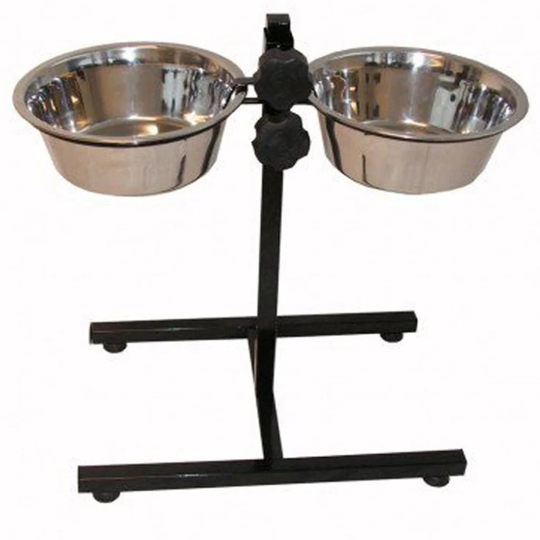 @Pet Twin Pet Feeder Stand 5.6L Black
