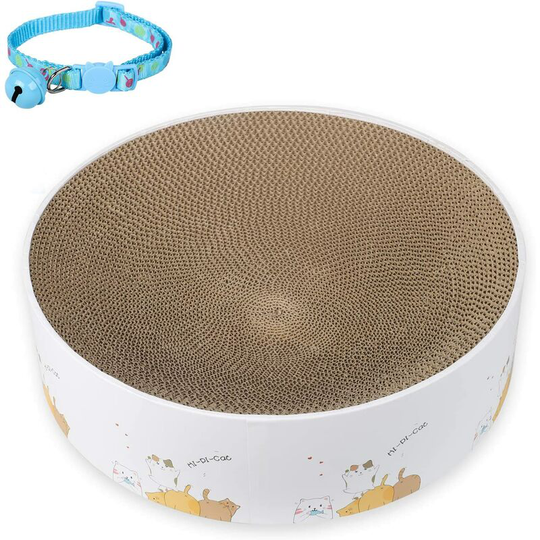 Cat Scratching Pads for Durable Scratching Pad Cat Toy Protect Furniture Pet Toy Round Cardboard