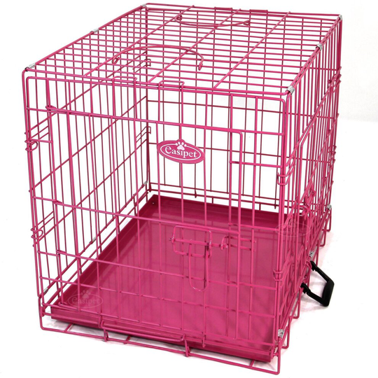 Dog Puppy Metal Training Cage in Pink 24in Easipet 21423