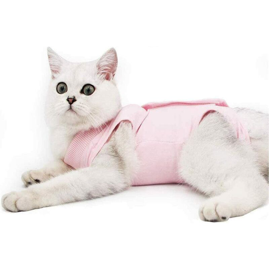 Denuotop - Cat Recovery Vest Anti-licking Kitten Medical Jumpsuit Suitable for Abdominal Rim Wounds or Skin Diseases Weaning and Post-surgical