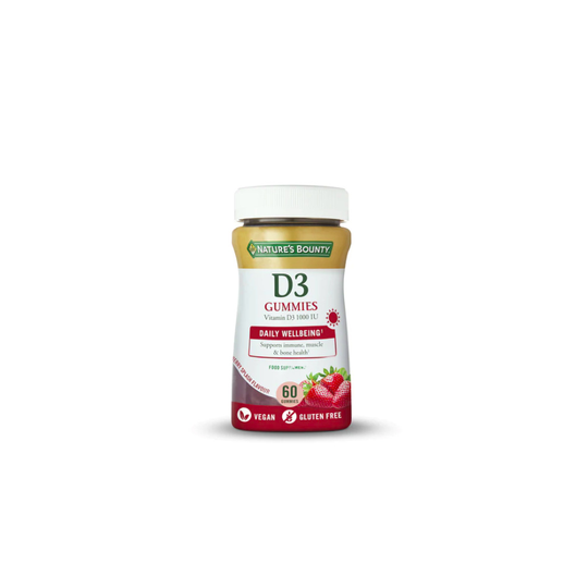 Natures Bounty D3 Gummies 1000IU 60 Gummies
