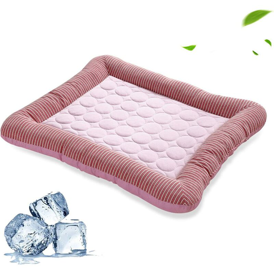 Dog Cooling Mat Bed Pet Cooling Mat Cooling Mat for Dogs Cats Keeps Pets Cool Summer-Pink M