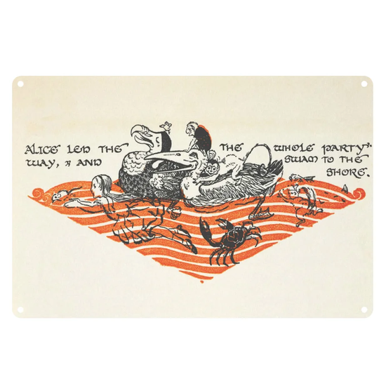 Alice's Adventures in Wonderland - Painting Print on Metal
