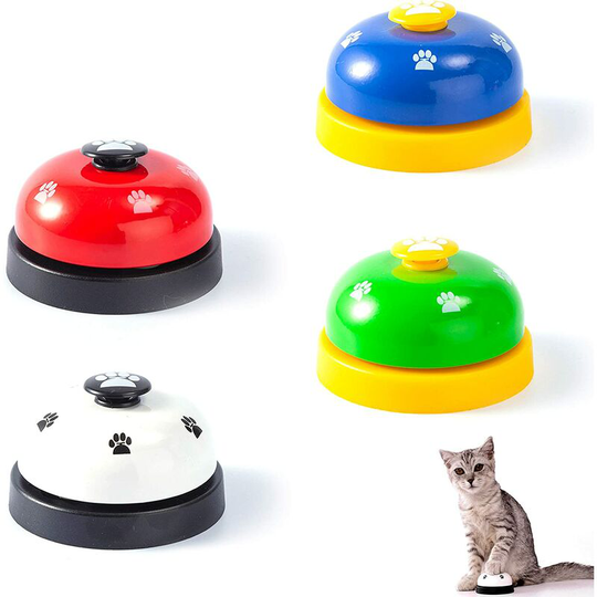 Pet Training Bell 4 with Non-Slip Bottom Dog Cat Door Training Bell Toilet Potty Training Interactive Toy
