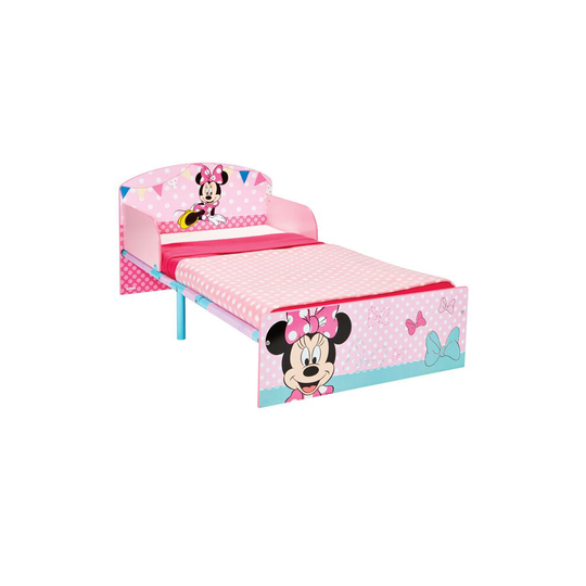Minnie Mouse Toddler Bed with Fibre Mattress - Pink