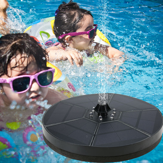 3.5W led Solar Floating Fountain Pump with Colorful Gradient Light 2000mAh Battery Free Standing Bird Bath Fountain Pump
