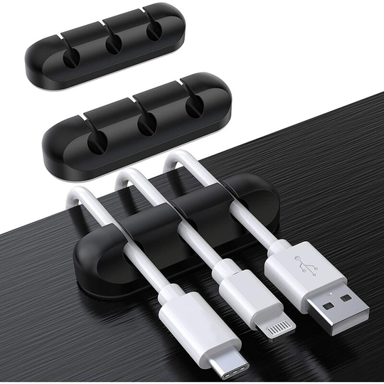 Desktop Cable Organizer Clips, 3 Pack Cable Holder, Cord Organizer, Cable Management, Cable Storage for USB Charger/Mouse/Earphone/PC Cables(333-Slot)