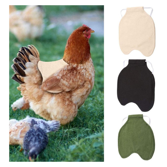 1 Chicken Saddle Duck Vest Protection Chicken Wings Jackets Chicken Aprons Poultry Accessories--Beige Large 22*24cm - Thsinde