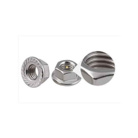 Betterlifegb - Stainless Steel Serrated Hex Flange Nuts Locknuts 50 Pcs (M8)
