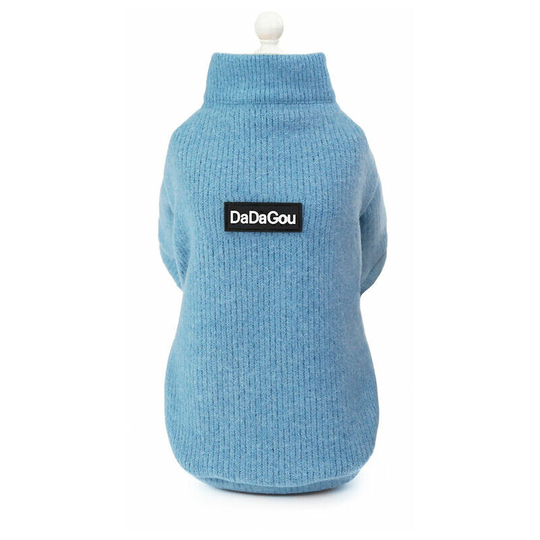 Puppy Dog Winter Warm Sweater With Zipper Dog Clothes Pet Puppy Cat Dog Warm Jumper Sweater Knitwear Coat-l - Muff