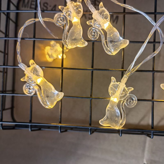 Halloween Fairy Lights, 3M 20 led Halloween Magical Cat Fairy Lights Festive Decoration Kitten Lantern Theme Background Decoration for Party Garden