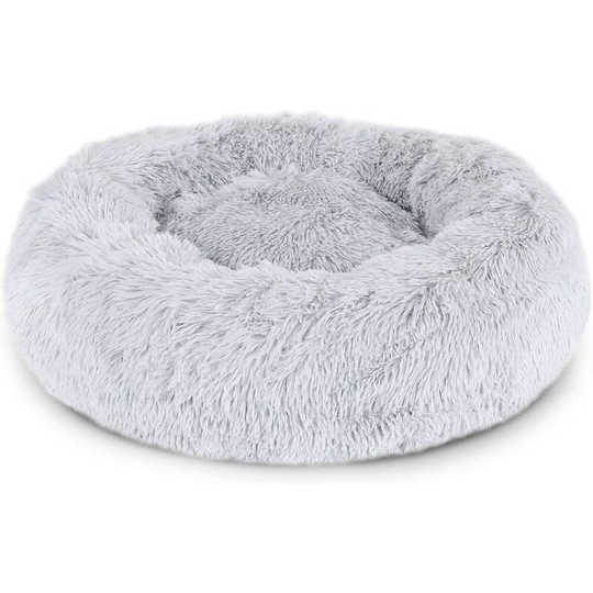 Round dog basket cat cushion donut basket ø 60 cm (l) Light gray