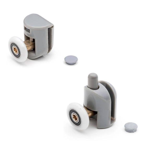 Set of 4 Single Shower Door Rollers/Runners/ Wheels/Pulleys 23mm Wheel Diameter L001
