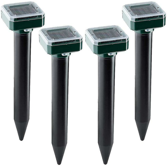 Solar Power Ultrasonic Mole Repellents, Upgrading Mole/mouse Etc 4pack