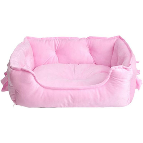 Warm Cat Bed Cushion for Small Dog Puppy Soft Sofa de Chien Cat Winter Pet Basket Pink s