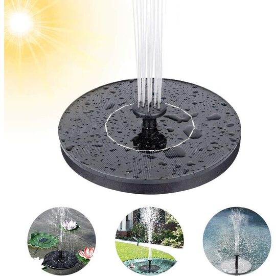 Naxunnn - Outdoor Solar Fountain, Solar Pond Water Pump with 7 Fountain Styles, Mini Floating Fountain with Solar Panel for Garden Aquarium Pond