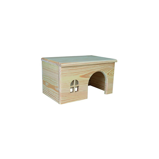 Trixie Wooden House For Guinea Pigs, 28 x 16 x 18cm - Pigs 18cm Tortoise Flat - house trixie guinea wooden pigs 28 16 18 cm tortoise flat pine