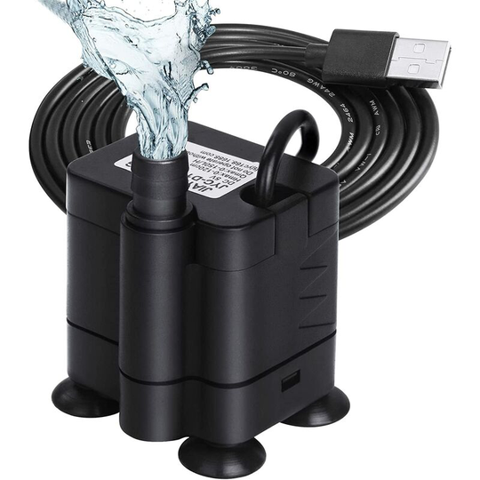 Perle Rare - Submersible Water Pump, 180L/H usb Aquarium Pump Adjustable Ultra-Quiet Animal Bottom Suction Pump for Aquarium, Statuary and