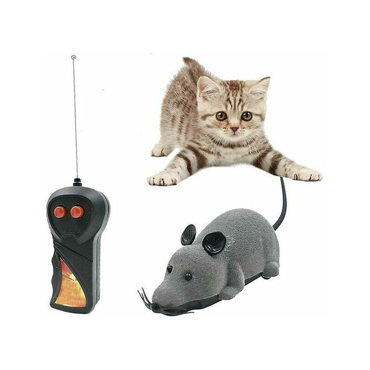 Wireless Remote Mouse Toys Funny Cat Toy Simulation Remote Control Electric Mouse Toy