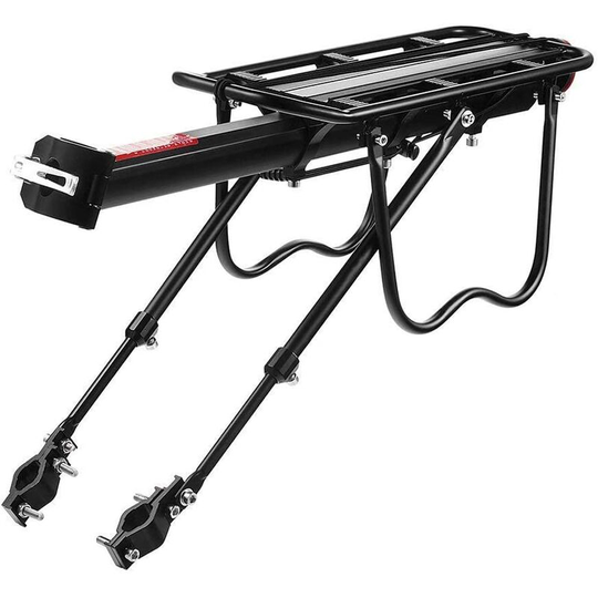 Perle Rare - Universal Adjustable Carrier Bike Bicycle Rear Racks Accessories Equipment Footstock Support Bicycle Racks with reflector