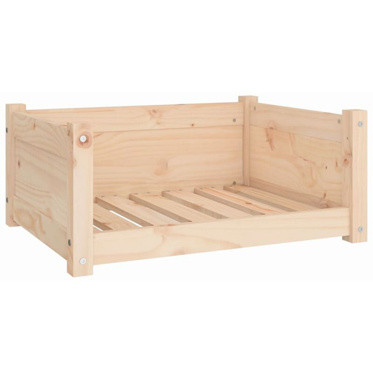 Dog Bed 65.5x50.5x28 cm Solid Pine Wood Vidaxl Brown