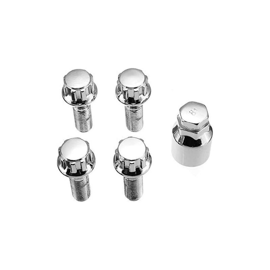 Thsinde - 4+1 Aluminum Alloy Wheel Bolt Tire Anti-Theft Screw nut for b-mw 1 3 5 Series E39 E46 E90 E91 E92 E93 Re-Nault Megane Laguna Master Trafic