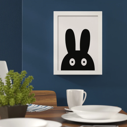 Rabbit' Graphic Art Print on Canvas