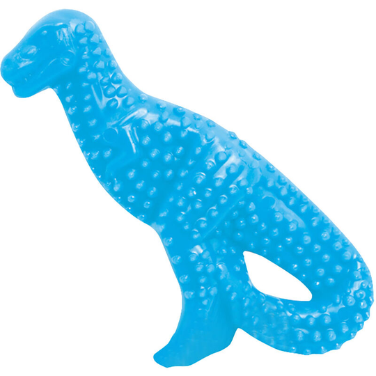 Nylabone Puppy Teething Small Dinosaur Toy (One Size) (Blue) - Blue