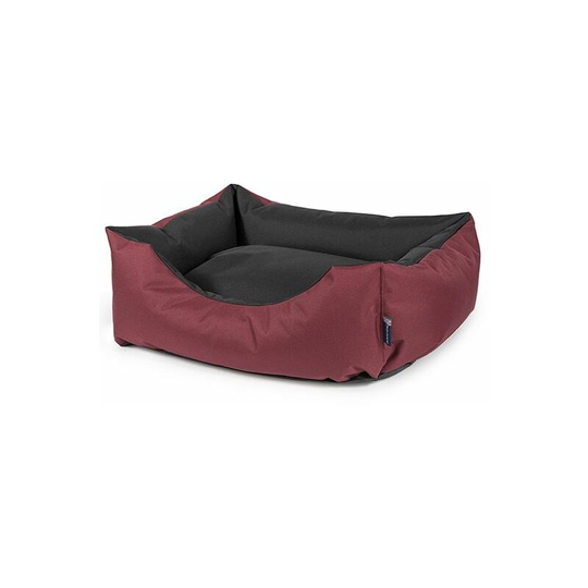 555720 Ancol Domino Waterproof Dog Bed 65 x 80cm - Burgundy & Black (dis)