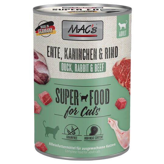MAC's Cat 6 x 400g - Duck, Rabbit & Beef