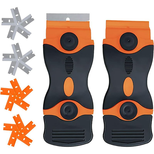 Wallpaper Scraper,Glass Scraper,Scraper with 20 pcs Spare Blades Tool Set Removal Scraper Tool for Paint Sticker Glue Removal