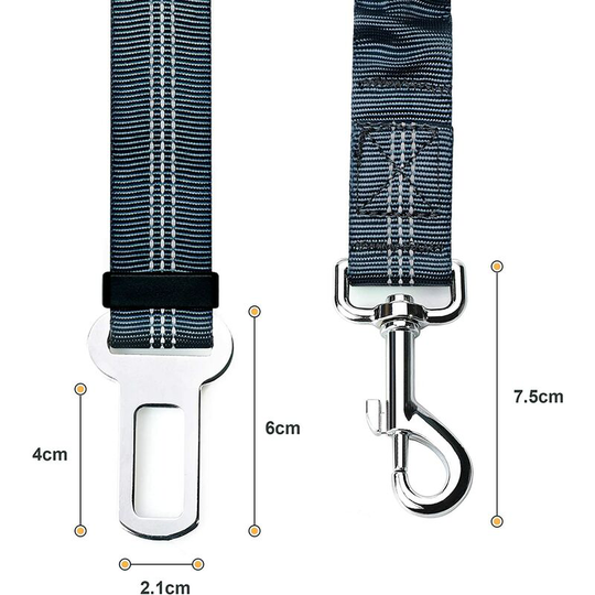 Dog Seat Belt for Car- Safety Dog Car Harness with Elastic Shock Absorption and Strong Carabiner - Adjustable Dog Car Harness Dog Accessories