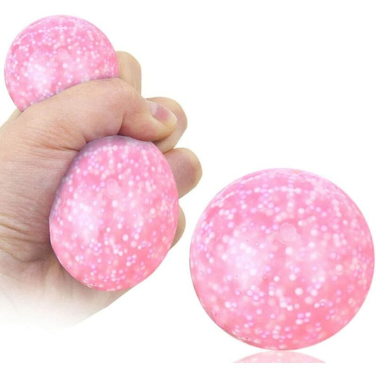 1pcs Squeeze Ball Toy, Stress Balls Sensory Fidget Toy for Kids Adults Stress ball, very suitable for adults and children, to kill time Pink