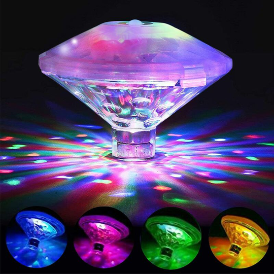 Echoo - Color Floating Pool Light, Disco Bath Light, IP68 Submersible led Light, led Underwater Light with