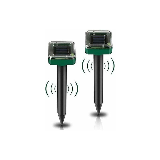 Pack Solar Powered Rodent and Groundhog Repellents, Ultrasonic and Solar Powered Animal Repellents for Lawn, Patio and Garden. - Flkwoh
