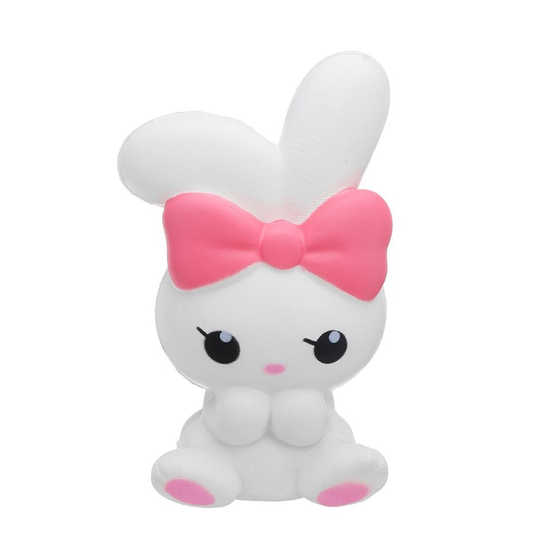 () Jumbo Bowknot Rabbit Squishy Slow Rising House Play Toy 8*6*13cm With Packing Bag