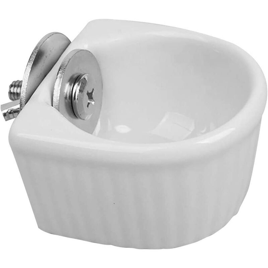 Small Animal Bowl, Removable Automatic Cage Feeder, Automatic Ceramic Pet Food and Water Feeder, Small Animal Supplies for Rabbits, Parrots,