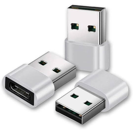 Aougo - usb c to usb Adapter [3 Pack, Silver], usb a to usb c, usb c to usb, usb c Adapter, usb c Plug, us Adapter, usb c to usb, usb usb c, usb c/a