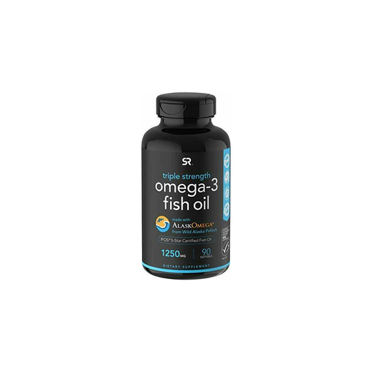 Omega-3 Wild Alaskan Fish Oil (1250mg per Capsule) 90 Soft Gels