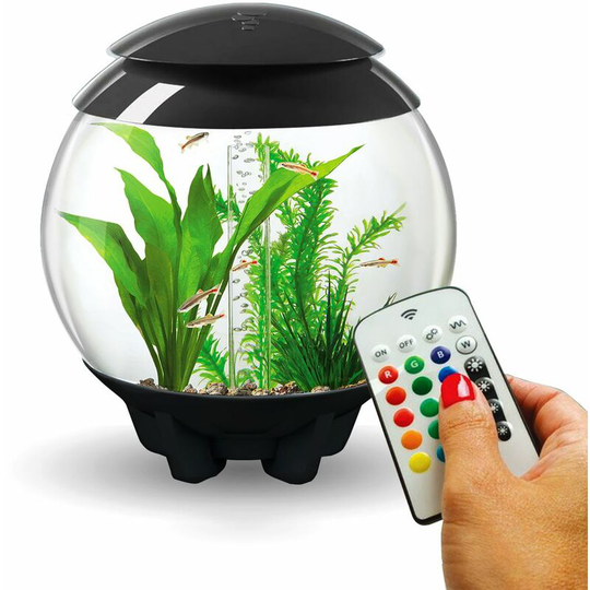 Biorb - Halo 15L Aquarium in Grey with mcr led Lighting and Black Stand