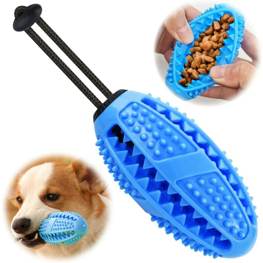 Perle Rare - Dog Toothbrush Stick, Dog Food Feeder, Chew Toy, Snack, Training Ball, Puppy Dental Care, Teeth Cleaning, Non-Toxic Natural Rubber,