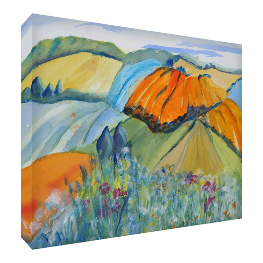 'Wonderful Wiltshire' by Valerie Johnson Painting Print on Wrapped Canvas